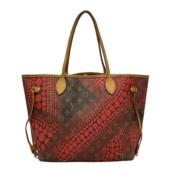 Auth LOUIS VUITTON Neverfull MM M40686 Rouge Louis Vuitton x Yayoi Kusama GI2132 - Picture 2 of 16